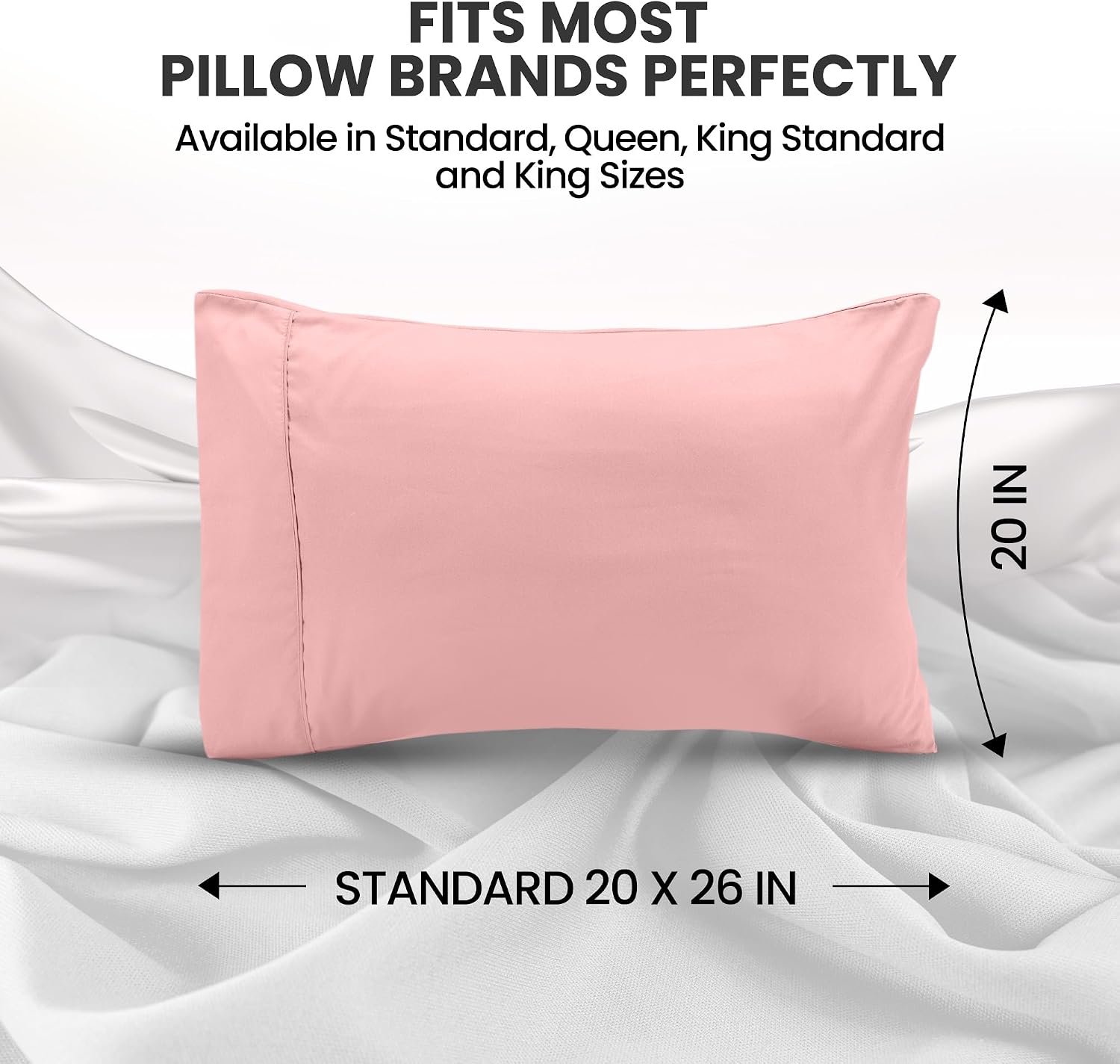 Utopiabedding Utopia Bedding Pillow Cases Standard Size 2-Pack – Soft Brushed Microfiber – Envelope Closure – Perfect for Hospitals, Hotels…