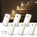 Ezvalo 6 Pack Motion Sensor Night Lights, Sync LED Stair Lights Indoor, 1500mAh Rechargeable, Magnetic & Dimmable, 3000K Soft White, Portab…