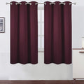 Lemomo Burgundy Red Blackout Curtains 42 x 63 Inch Length/Set of 2 Curtain Panels/Thermal Insulated Room Darkening Blackout Curtains for Be…