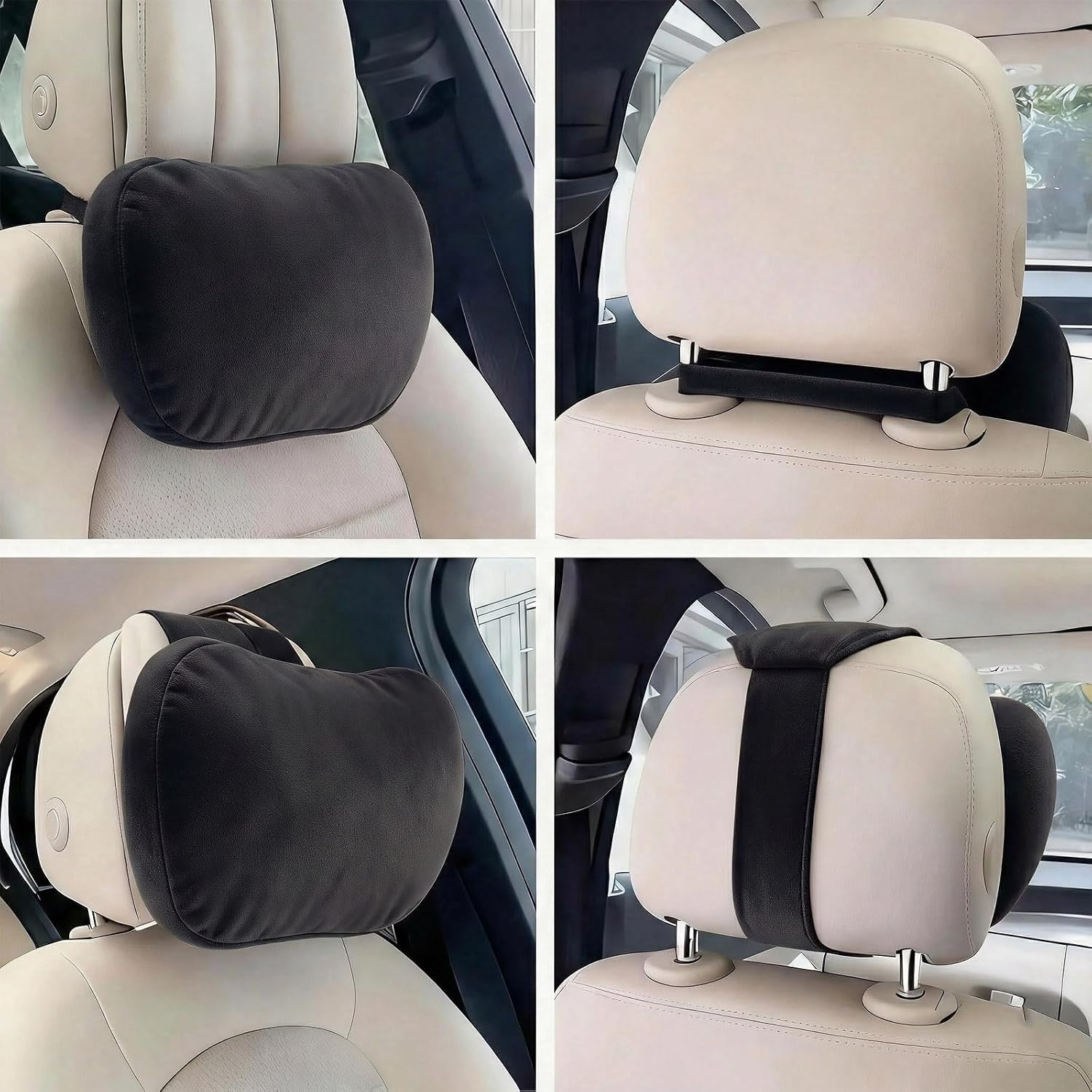 WELBRIT 2PCS Car Pillow for Car Neck Pillow for Driving Seat Neck Support Soft Cushion Back Support Head-Rests for Vehicle Sleeping…