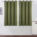 Lemomo Olive Green Thermal Blackout Curtains/52 x 54 Inch/Set of 2 Panels Room Darkening Curtains for Bedroom 54 Inch Green