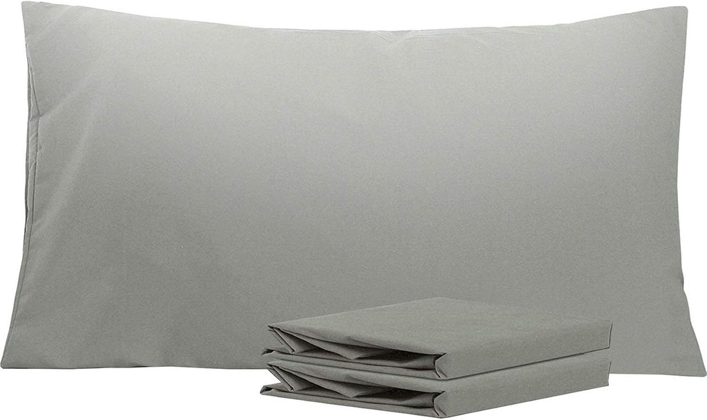 Ntbay King Pillowcase Set - 2 Pack Brushed Microfiber 20x40 Pillowcases - Soft, Wrinkle-Free, Fade-Resistant, Stain-Resistant, Smoke Grey P…