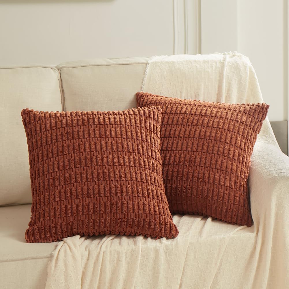 Fancy Homi 4 Packs Decorative Throw Pillow Covers for Living Room Couch Bed, Modern Farmhouse Boho Home Décor Accent Cushion Case, 22" x…