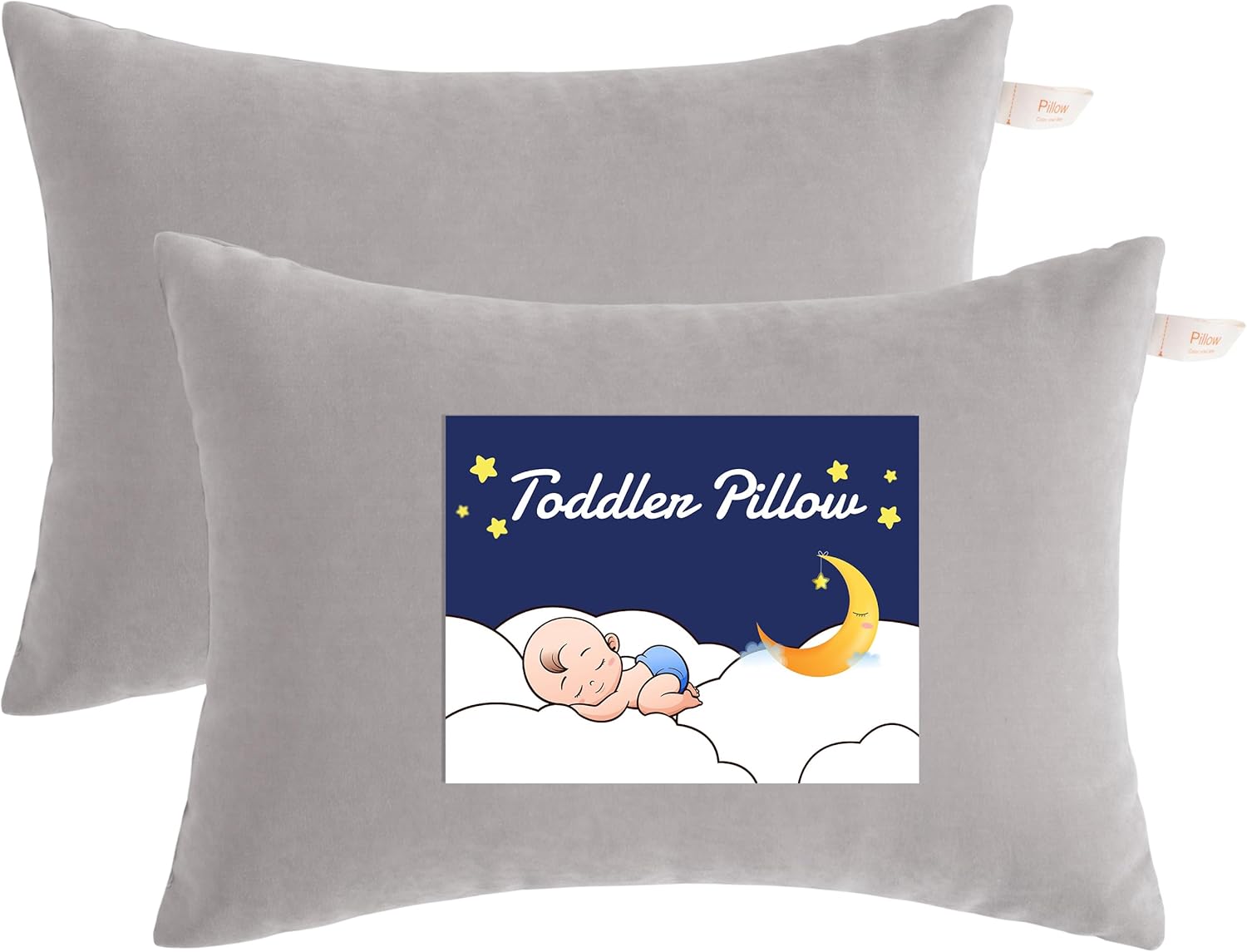 Ntbay Toddler Pillows, Down Alternative 13"x18" Pillows, Machine Washable - Soft and Breathable Travel Small Pillows for Sleeping, Ideal fo…