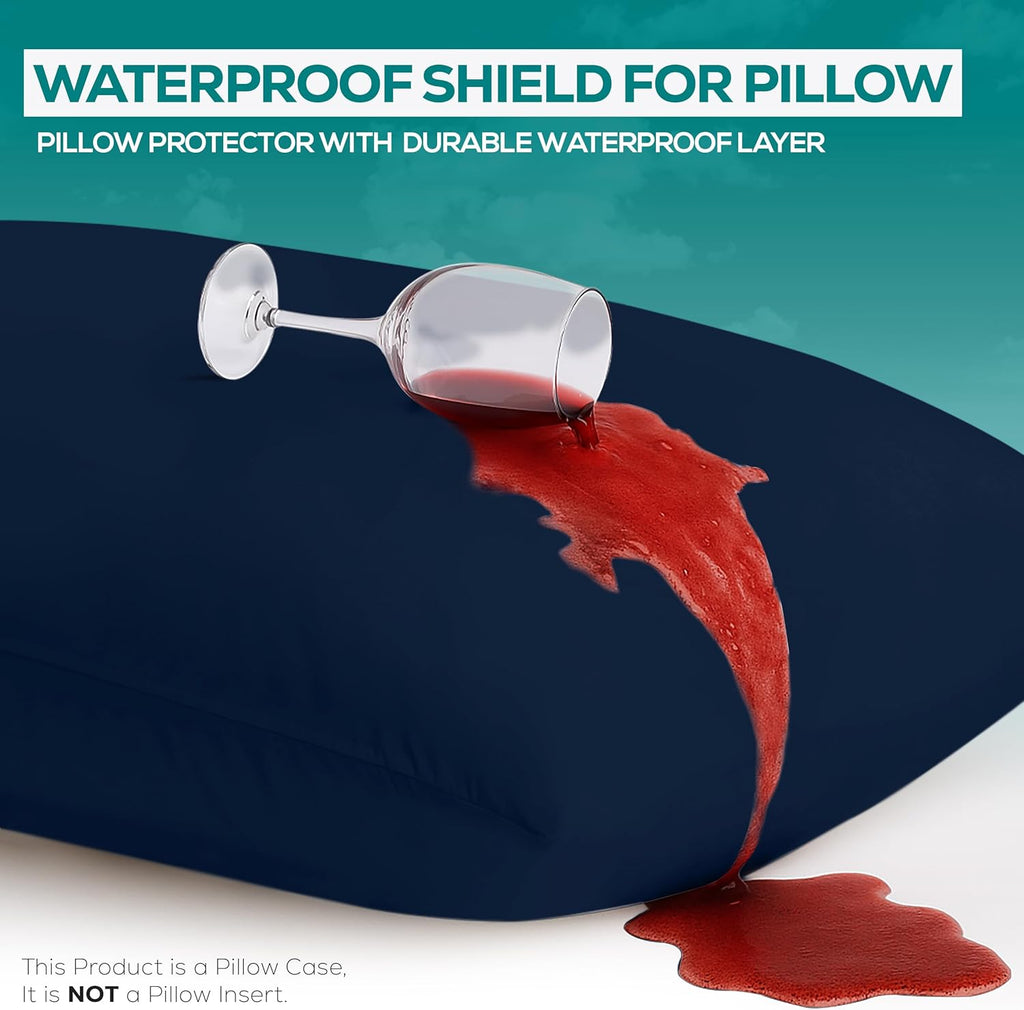 Utopiabedding Utopia Bedding 100% Waterproof Pillow Protectors with Zipper King Size (Set of 2), Bed Bug and Dust Mite Proof Zippered Pillo…