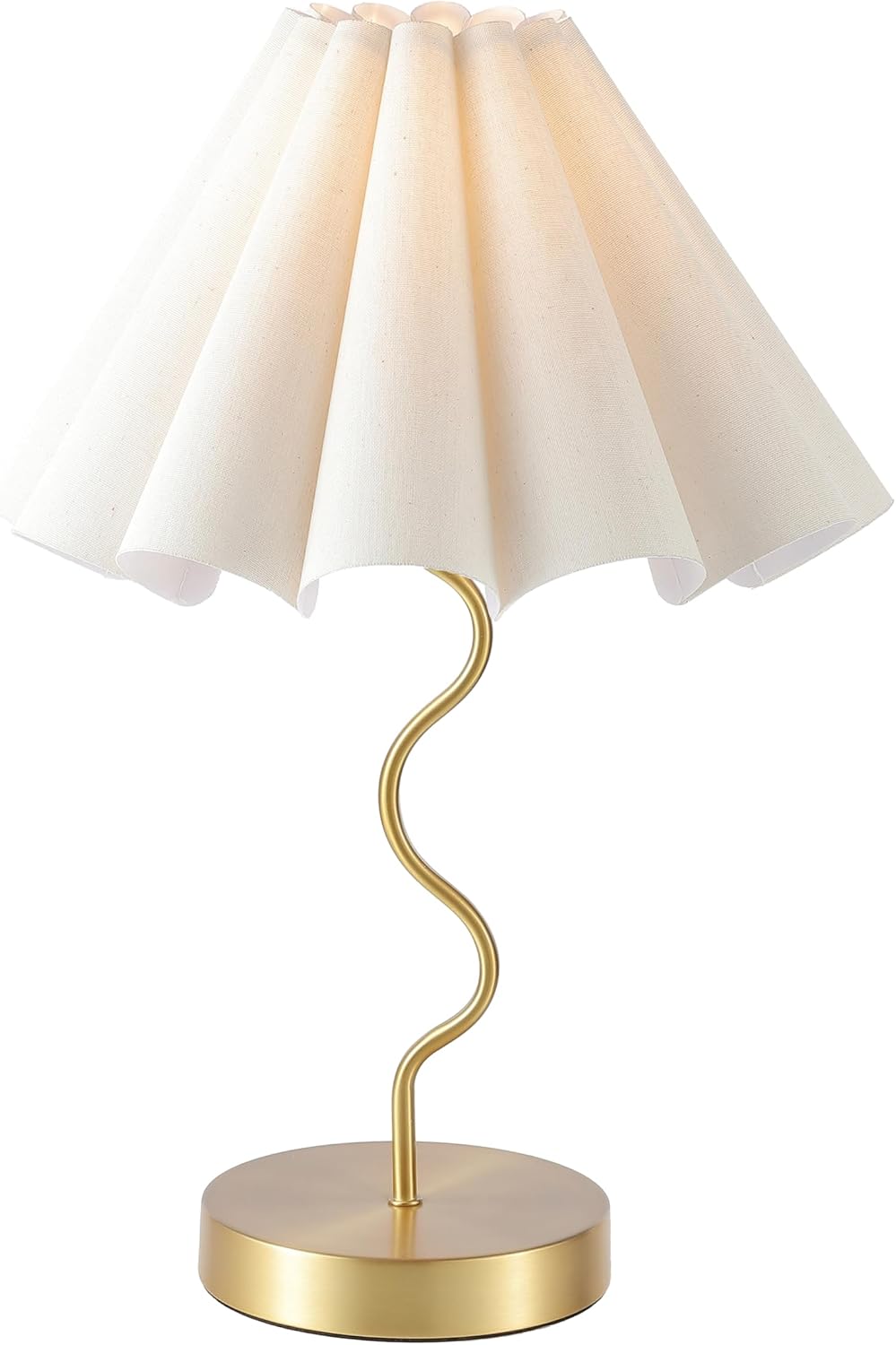 EOEYYOYB Pleated Table Lamp, Table Lamp for Bedroom, Bedside Lamps for Nightstand with Linen Lampshade, Modern Lamp for Bedroom Home…