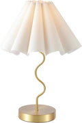 EOEYYOYB Pleated Table Lamp, Table Lamp for Bedroom, Bedside Lamps for Nightstand with Linen Lampshade, Modern Lamp for Bedroom Home…