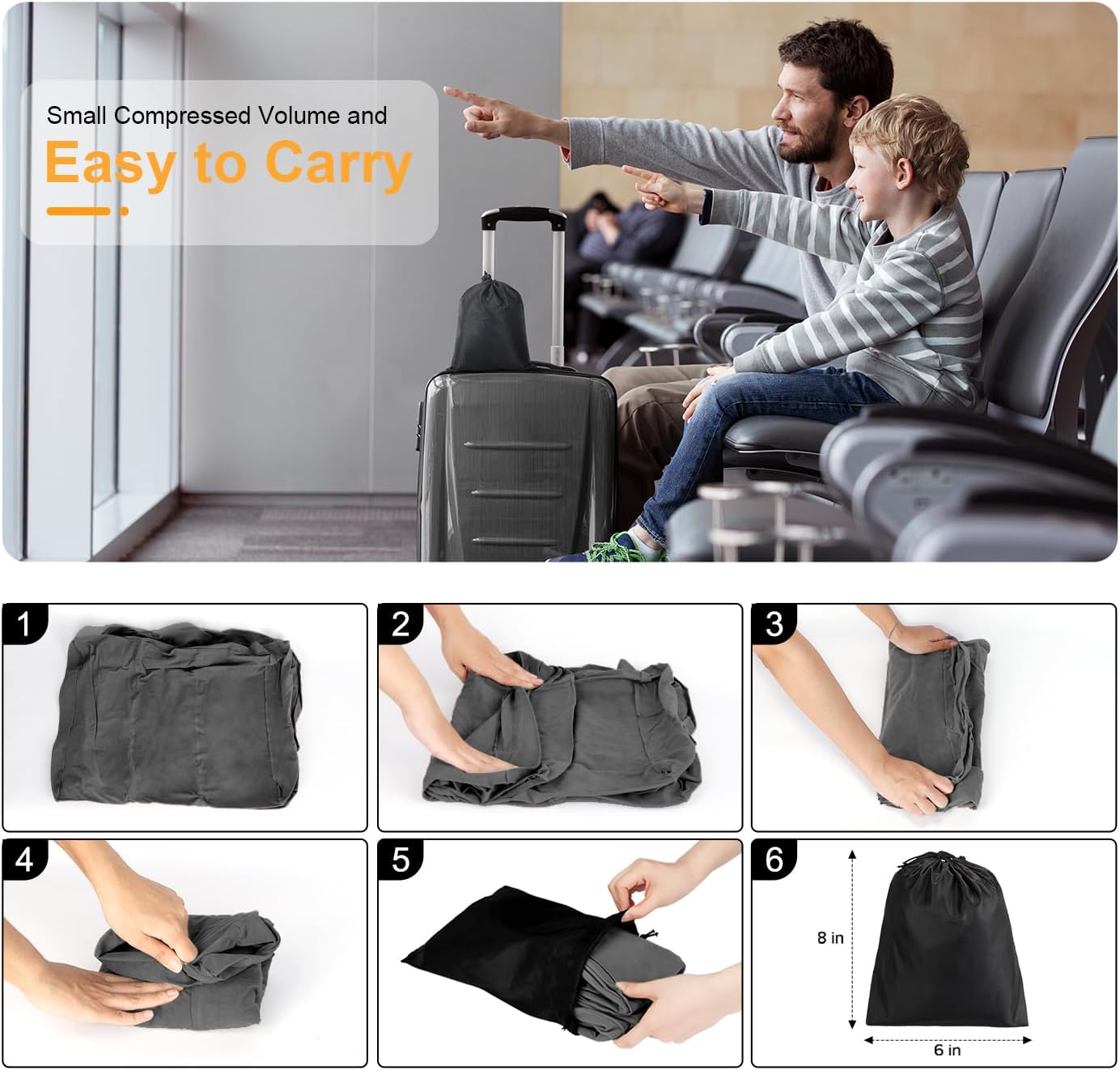 Maliton Inflatable Foot Rest Pillow for Air Travel, Toddler Airplane Travel Essentials, Car Seat Foot Rest for Kids, Adjustable Height…