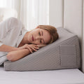 Ruqmuis Wedge Pillow for Sleeping, 12" Bed Wedges Pillow for Headboard, Triangle Incline Wedge for Acid Reflux, Pillows Wedge for Back, El…