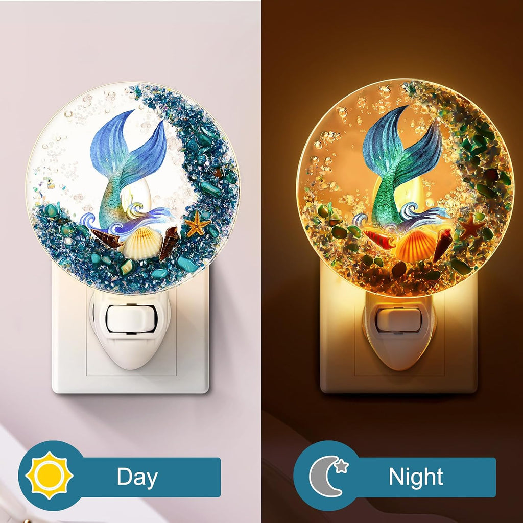 Hortsun Plug in Seashell Night Light Ocean Sea Animal Decorative Night Light Plug in Beach Lamps Vintage Ocean Lamps for Adult for Home…