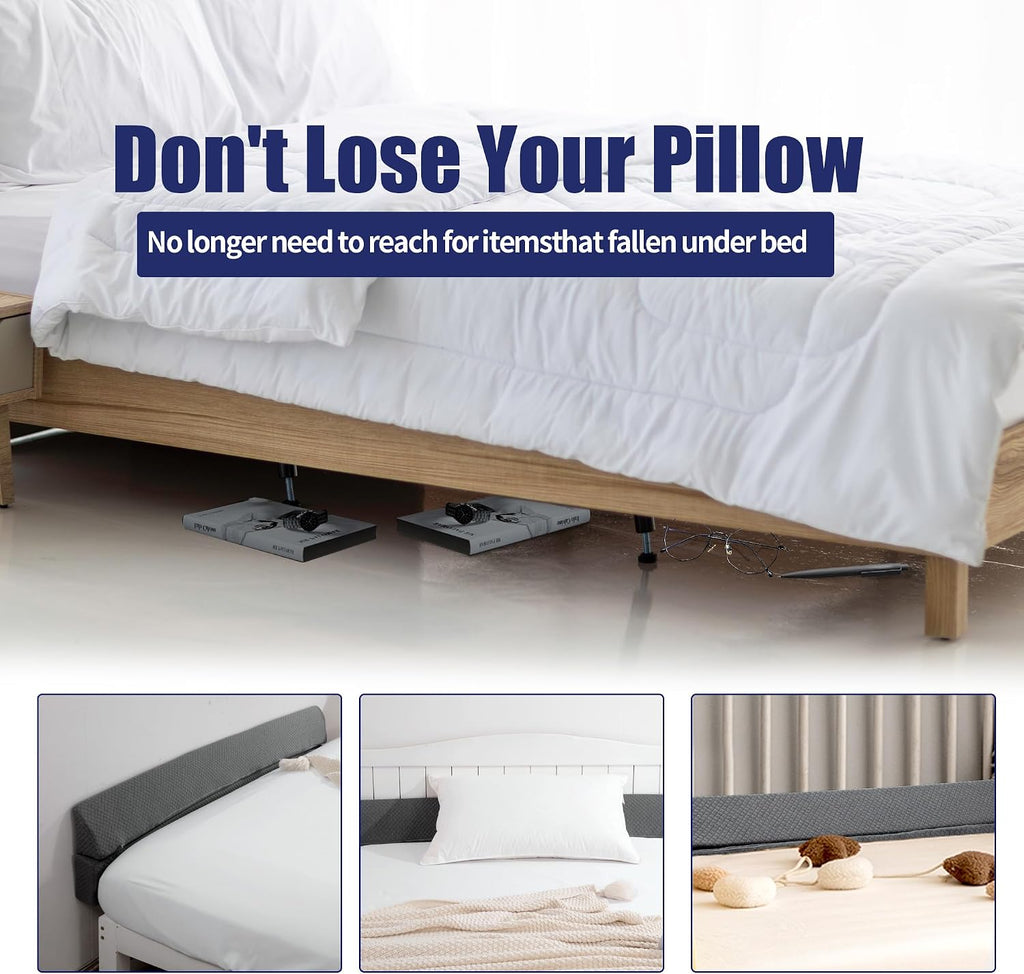 HOMBYS Wedge Pillow Headboard for Bed Gap, Foldable Bed Wedge Gap Filler Queen Size, Matterss Gap Filler, Multi Functional Bed Crack Pillow…