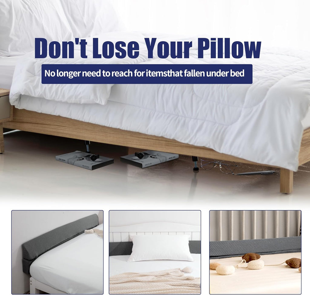 HOMBYS Wedge Pillow Headboard for Bed Gap, Foldable Bed Wedge Gap Filler Twin Size, Matterss Gap Filler, Multi Functional Bed Crack Pillow…