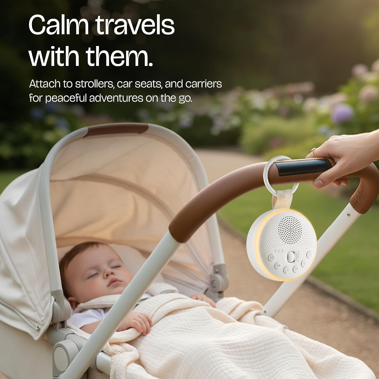 CYMRIX White Noise Machine for Baby & Adults with 21 Relaxing Sounds & Adjustable Night Light, Rechargeable & Portable for…