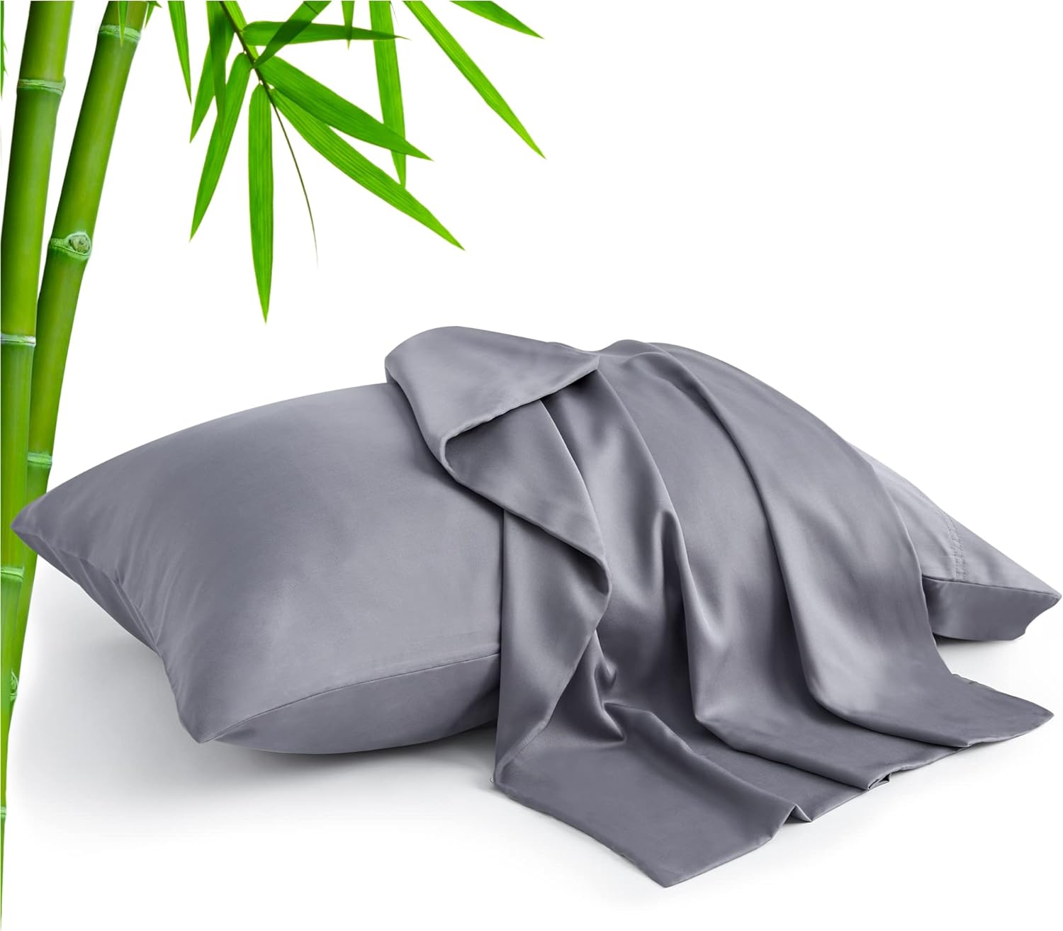 Bedelite Pillow Cases Standard Size Set of 2, Rayon Derived from Bamboo, Cooling Pillow Cases for Hot Sleepers & Night Sweats, Breathable a…