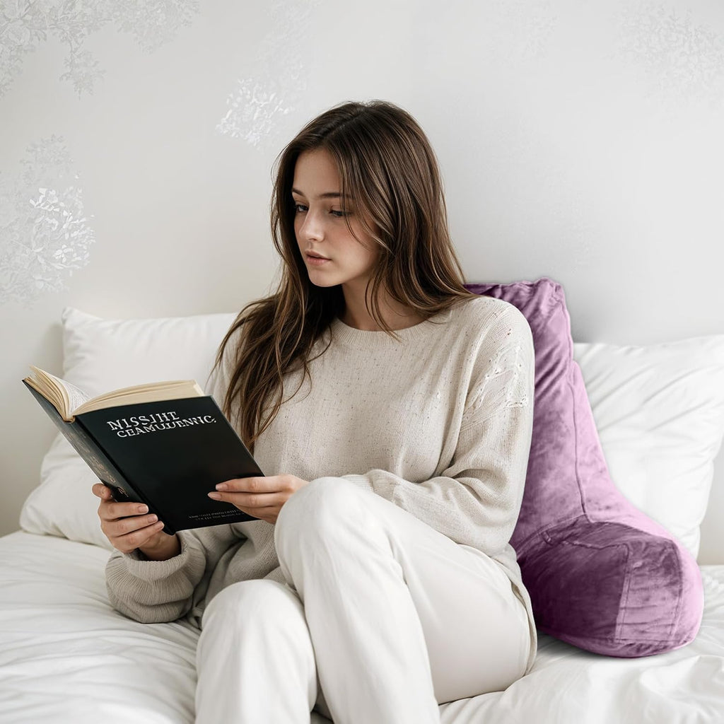 OAISZ Reading Pillow for Sitting in Bed Adult, Reading Pillow with Shredded Memory Foam, Bed Pillow with Washable Cover, Back Pillow…