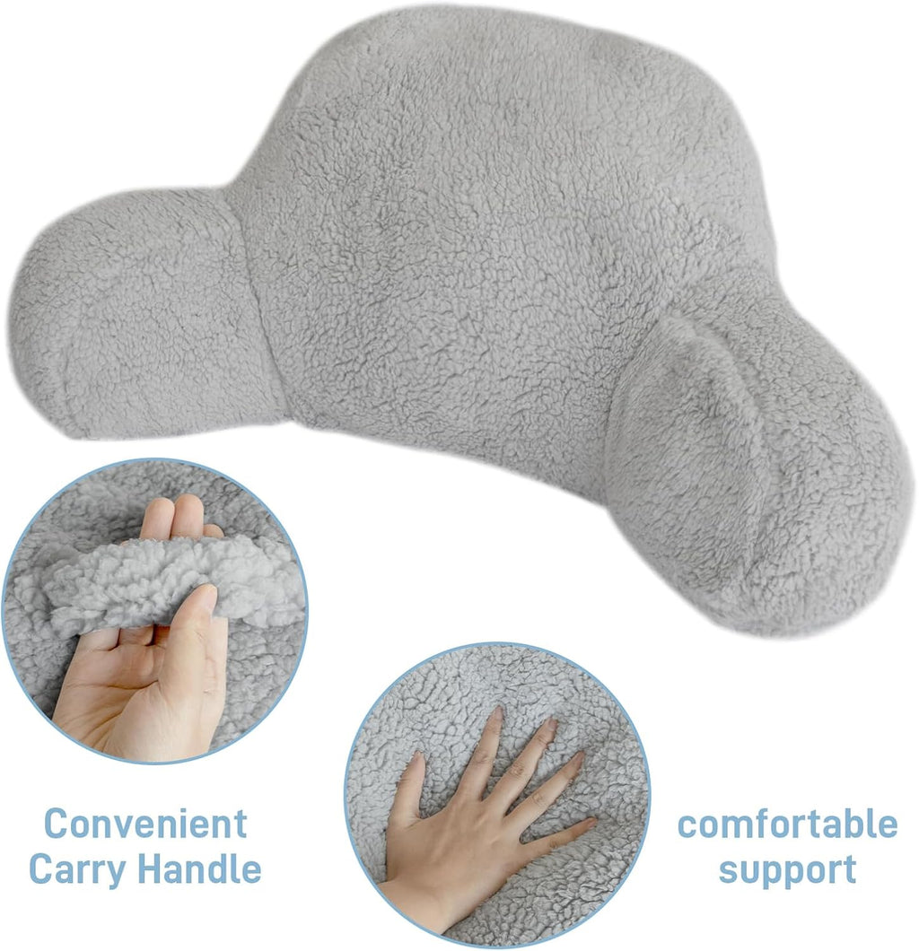 DMS PROTECTOR Reading Pillow for Sitting in Bed Adults/Kids/Teens, Bed Rest Wedge Backrest Pillows with Arms Back Support for Watchi…