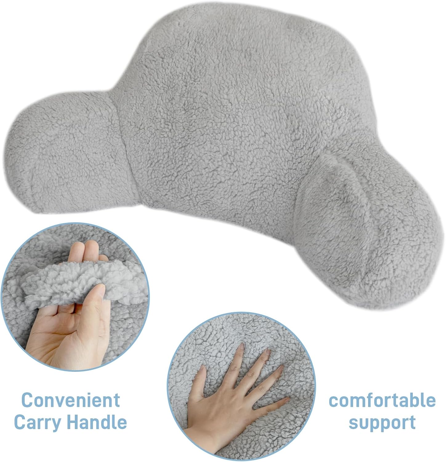 DMS PROTECTOR Reading Pillow for Sitting in Bed Adults/Kids/Teens, Bed Rest Wedge Backrest Pillows with Arms Back Support for Watchi…