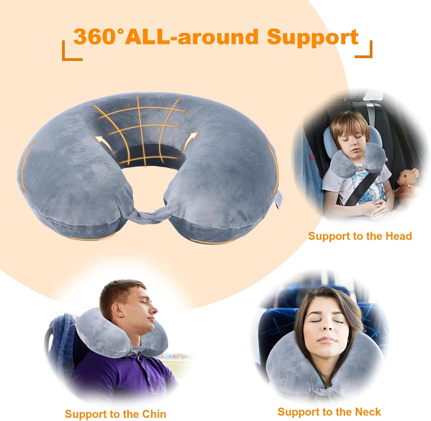 Travel Pillow,100% Pure Memory Foam U Shaped Neck Pillow, Super Lightweight Portable Headrest Great for Airplane, Car, Home, Office, Sleeping…