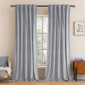Miulee Greyish White Velvet Curtains 108 inches Long 2 Panels - Luxury Blackout Curtains for Bedroom Living Room Thermal Insulated Fall Dec…