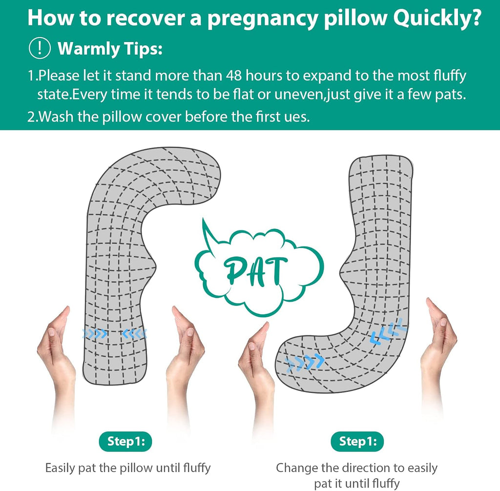 BATTOP Pregnancy Pillows for Sleeping, Pregnancy Must Haves Maternity Body Pillow with Cooling Washable Cover, New Mom Gifts for…