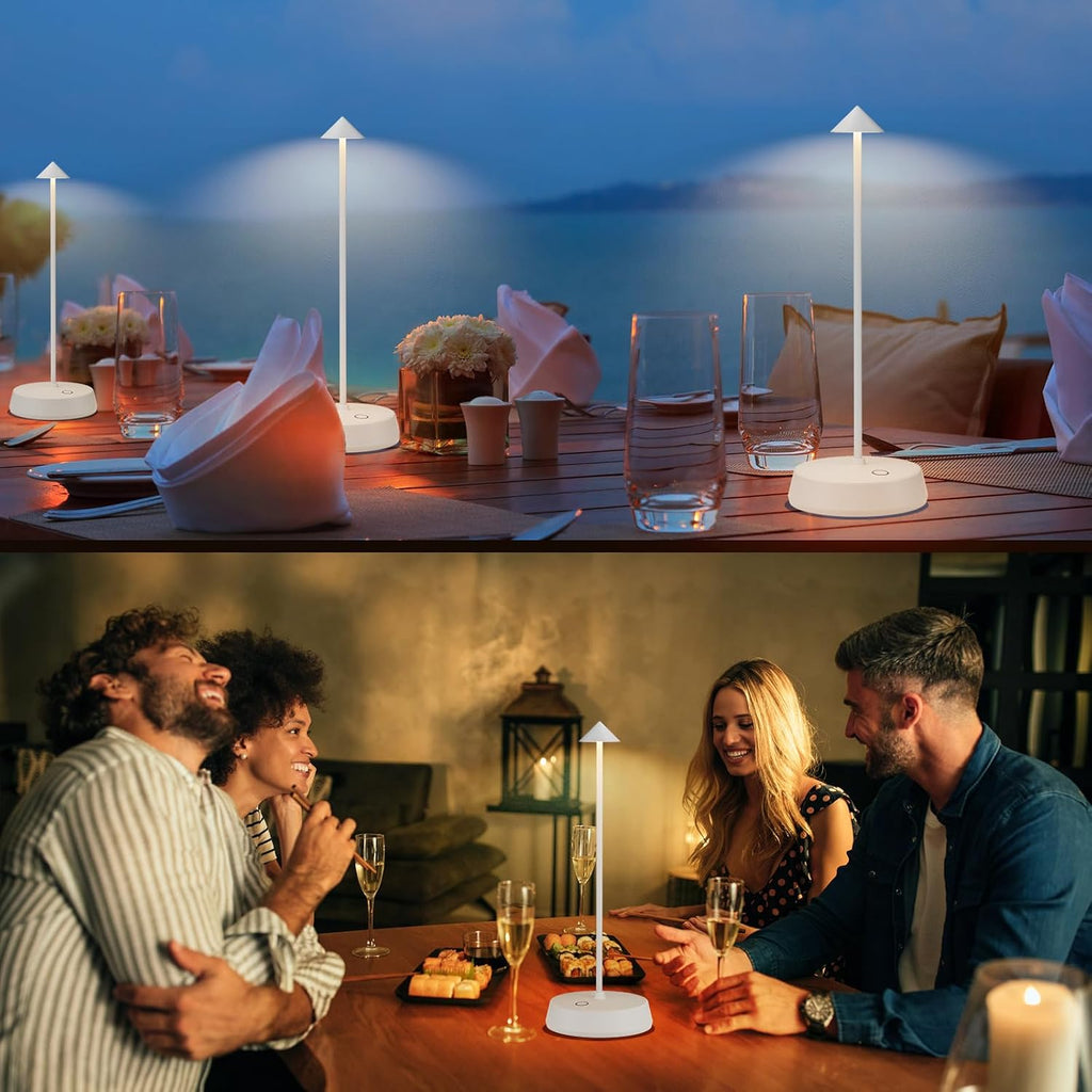 Cordless Table Lamp Rechargeable, Battery Operated 6000mAh Desk Lamp Touch Dimmable Lamp Outdoor Waterproof Portable Wireless Table…