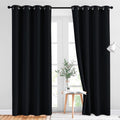 Nicetown Black Out Curtains for Bedroom 84 inches Long - Light Reducing Thermal Insulated Solid Grommet Curtains/Panels/Drapes for Living R…