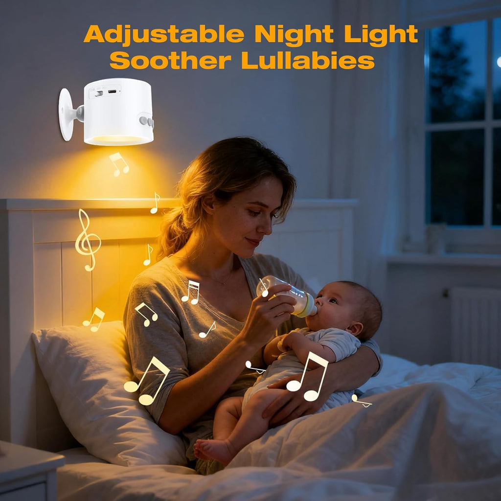 Wall Mounted Light White Noise Sound Machine for Noise Canceling- 30 Soothing Sounds, Motion Sensor & Timers, Sleep Baby Soother, Night…