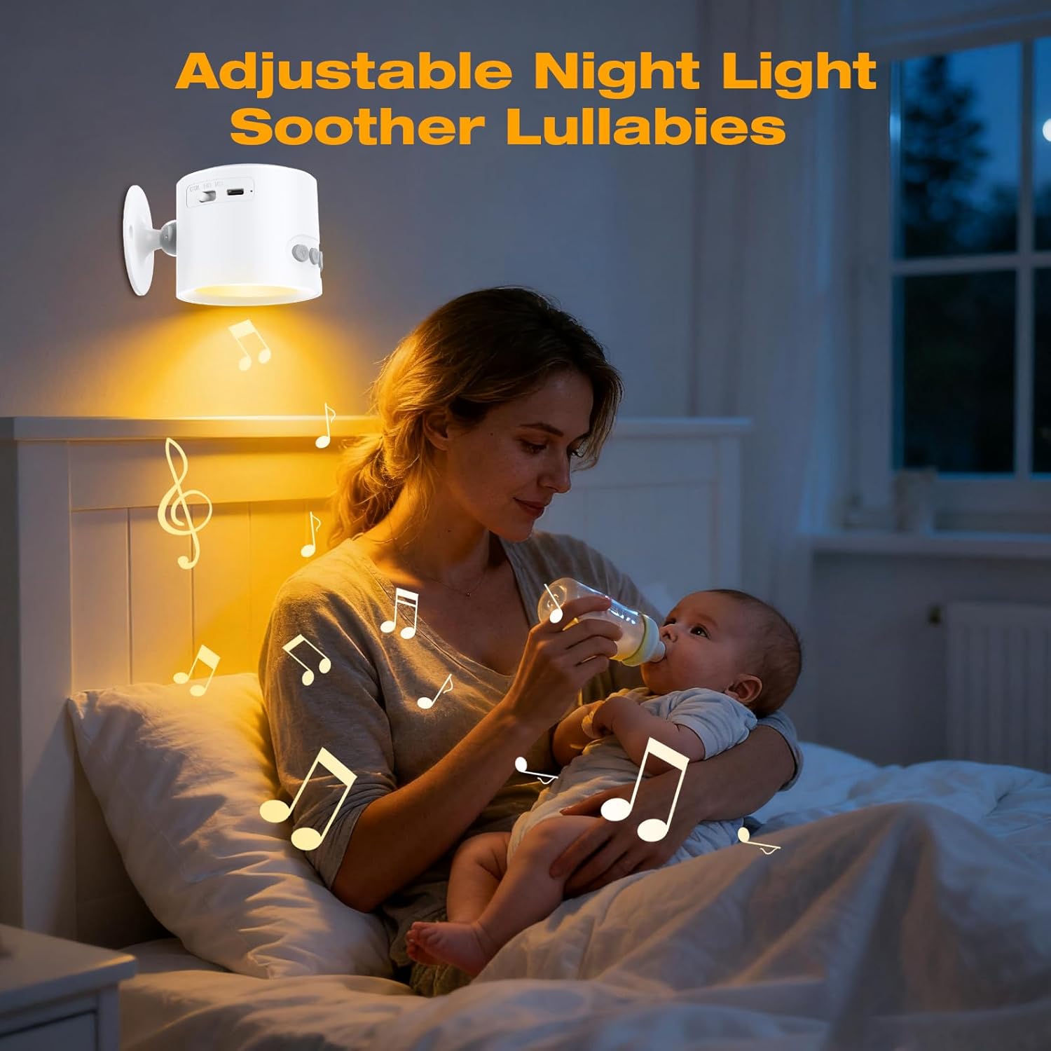 Wall Mounted Light White Noise Sound Machine for Noise Canceling- 30 Soothing Sounds, Motion Sensor & Timers, Sleep Baby Soother, Night…