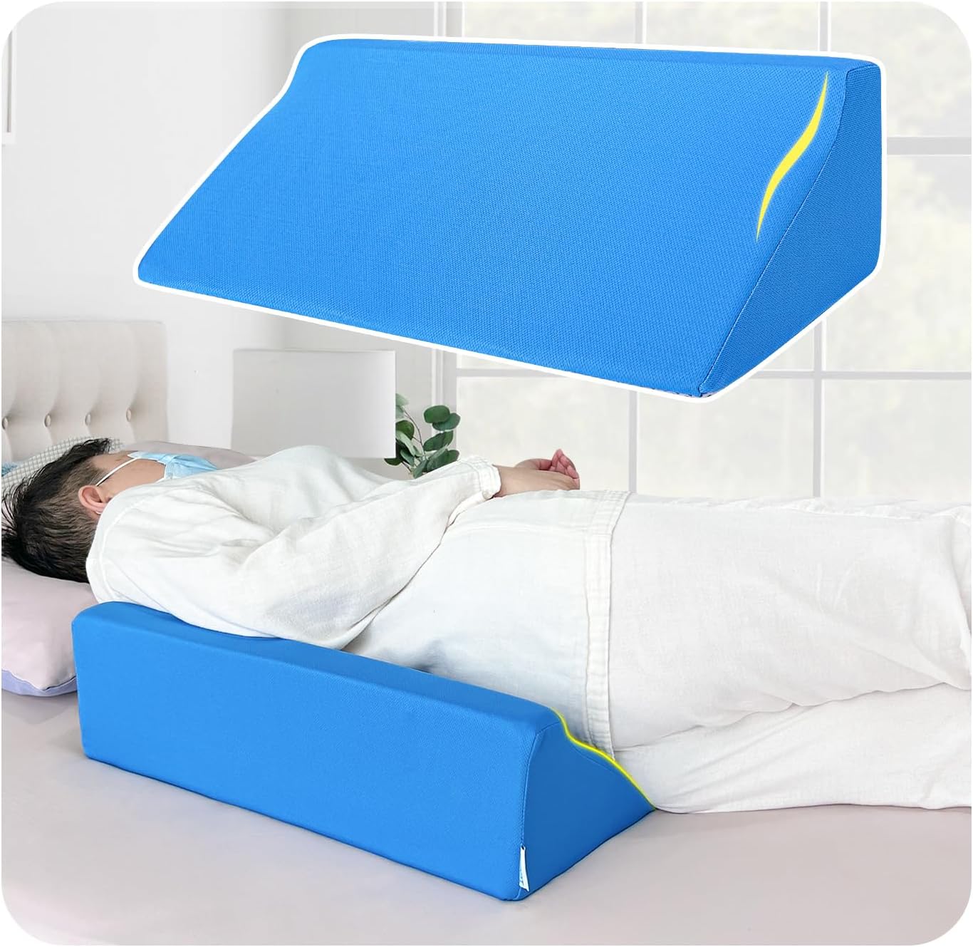 NEPPTthy Bed Wedge Pillow For Sleeping Seniors Post Surgery Incline Pillow Bedsore Pressure Relief Cushions For Butt Lifting Patient Tu…