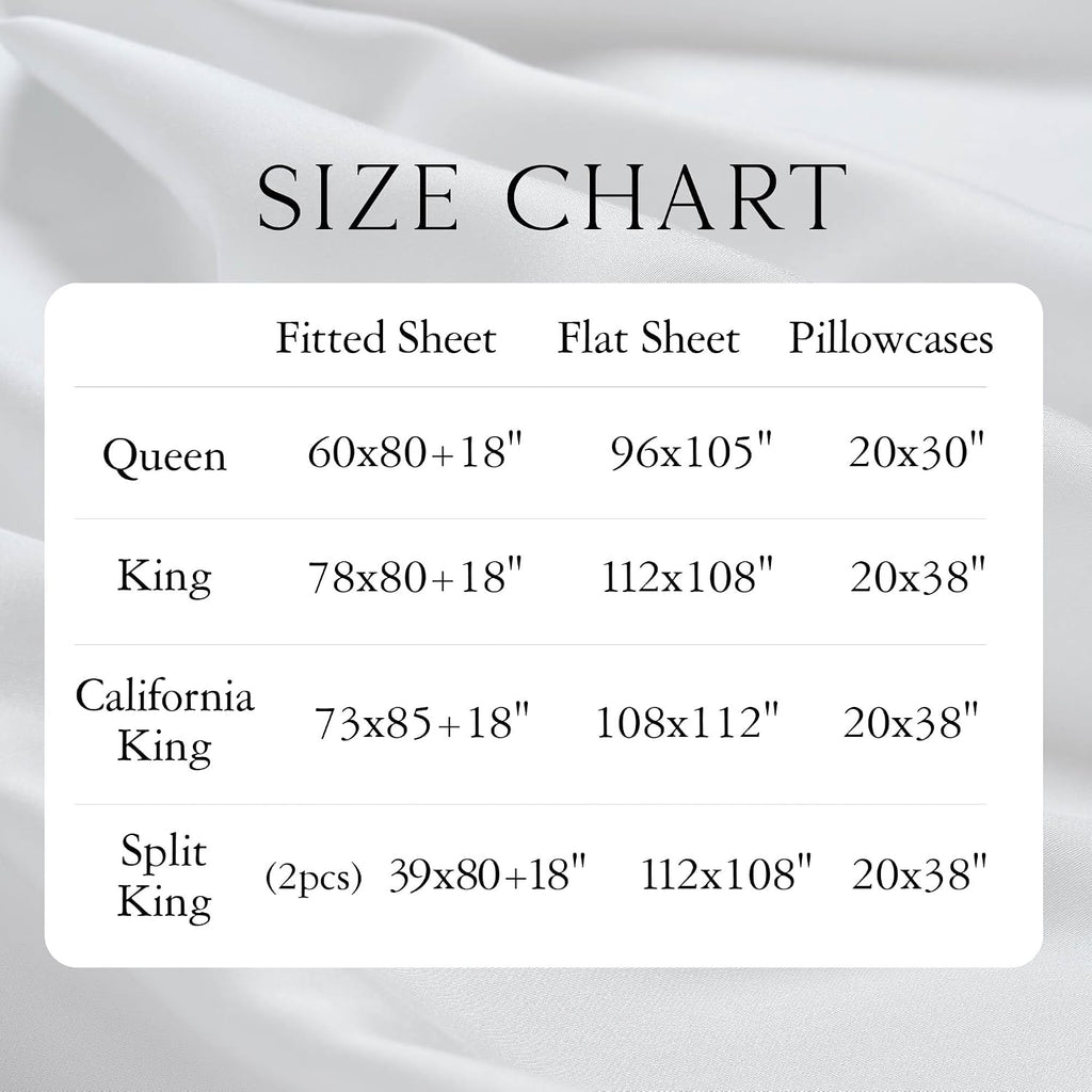 KARISSA MAE 6 Piece Pure Viscose from Bamboo Cal King Size Sheet Set | 100% FSC Certified | Luxuriously Soft | Cooling | 18" Deep Pocket…