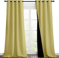 Nicetown 100% Blackout Blinds, Set of 2, 46 inches x 96 inches, Laundry Room Decor Window Treatment Curtains for Large Patio Sliding Door,…