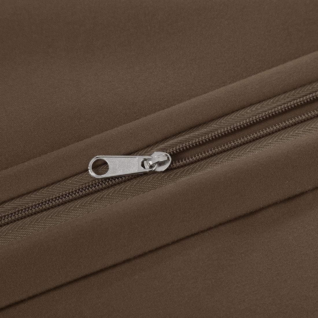 PiccoCasa Body Pillow Cover with Zipper Closure, 110 GSM Brushed Microfiber, Brown (20"x48") cotton