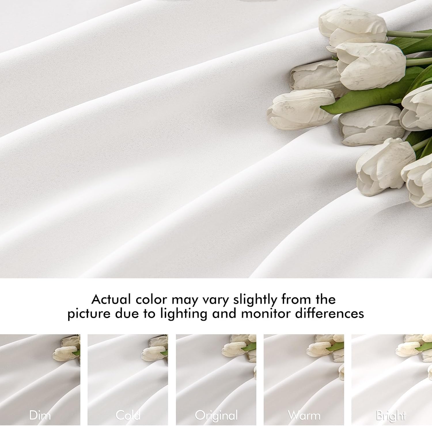 Miulee Pure White Back Tab Blackout Curtains 108 Inch Long 2 Panels Set for Bedroom, Rod Pocket/Pinch Pleat Extra Long Thermal Insulated Li…
