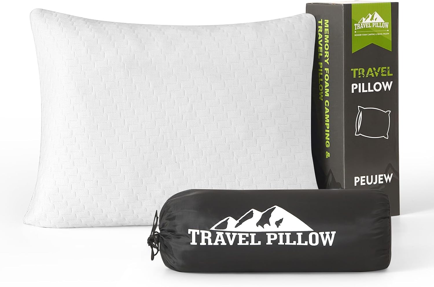 Small Shredded Memory Foam Pillow, Camping Pillow Travel Pillow - Compressible Medium Firm, Breathable Cover, Ideal Backpacking Hiking…
