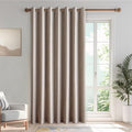 Igemaeve 100% Blackout Curtains for Bedroom 1 Panel, Linen Curtians 108 Inches Long Thermal Insulated, Blackout Grommet Drapes for Living R…
