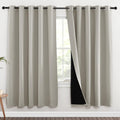 Nicetown 100% Blackout Window Curtain Panels, Full Light Blocking Drapes with Black Liner for Nursery, 72-inch Drop Thermal Insulated Drape…