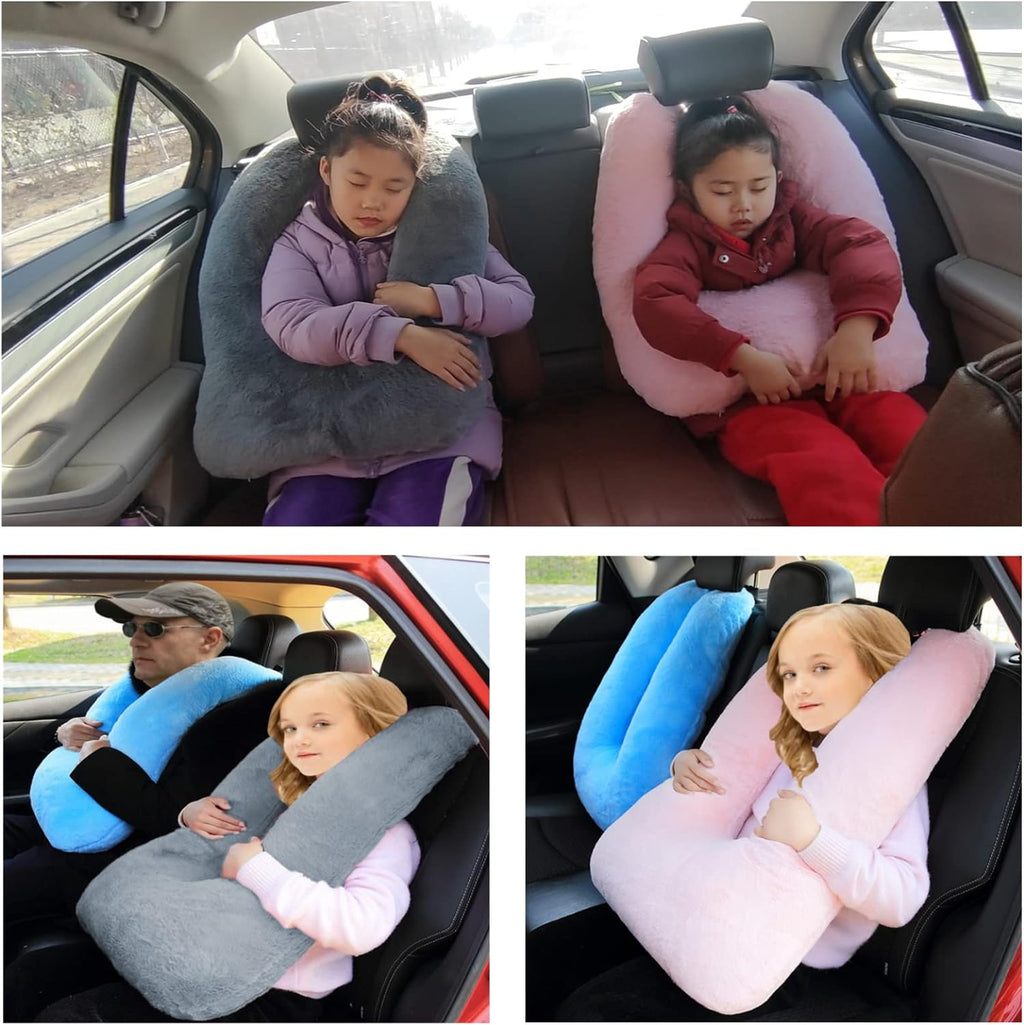 FHSGGP Travel Pillow Car Pillow Kid Car Sleeping The Sleeping Aid for Adults and Kids on Road Trips Kids Travel Pillow Emerald Green