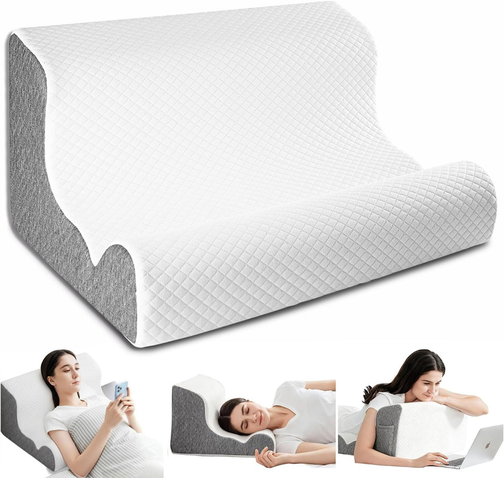 ZerOra Reading Pillow for Sitting Up in Bed Rest, Lumbar Neck Support Pillow with Back Support, Home Bedroom Sofa Dorm Essentials for…