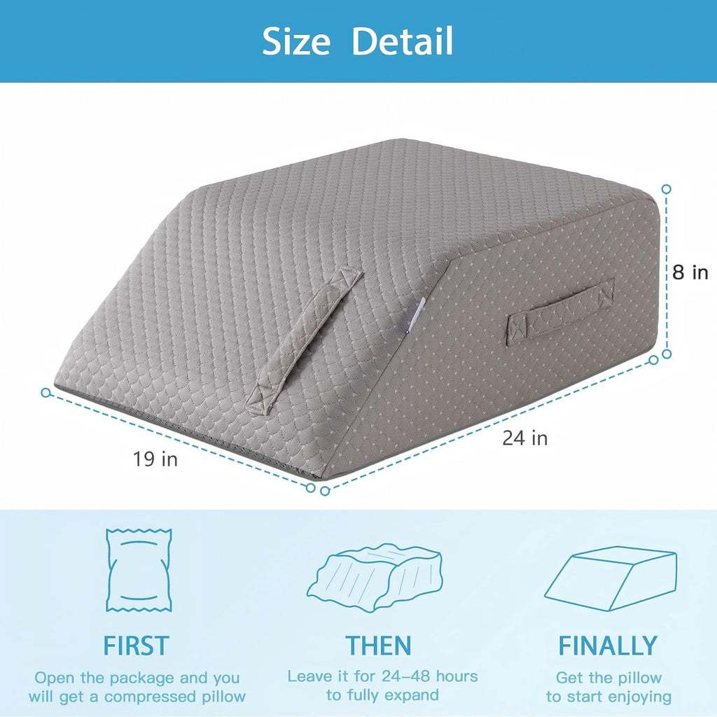 MEGCXIT Leg Pillow Elevation Blood Circulation, Leg Wedge for Elevation for Swelling, Leg Elevating Pillow for After Surgery, Memory Foam…