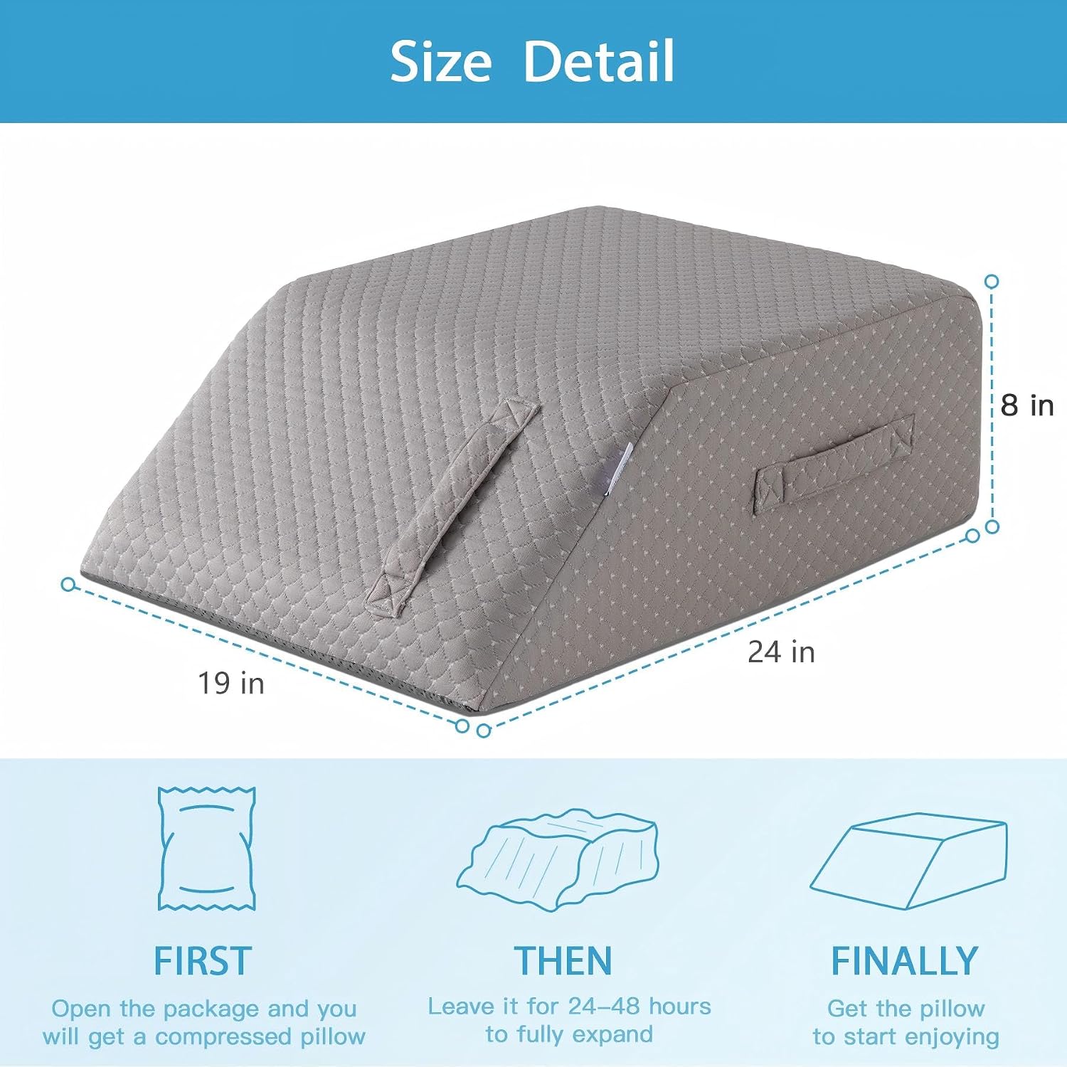 MEGCXIT Leg Pillow Elevation Blood Circulation, Leg Wedge for Elevation for Swelling, Leg Elevating Pillow for After Surgery, Memory Foam…