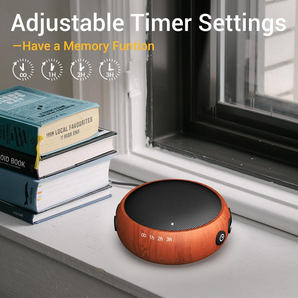 SoundMe Sound Machine Small White Noise Machine with 30 Soothing Sounds Sleep Machine for Baby Kids Adults Natural Sounds Rain Fan Brown Pi…
