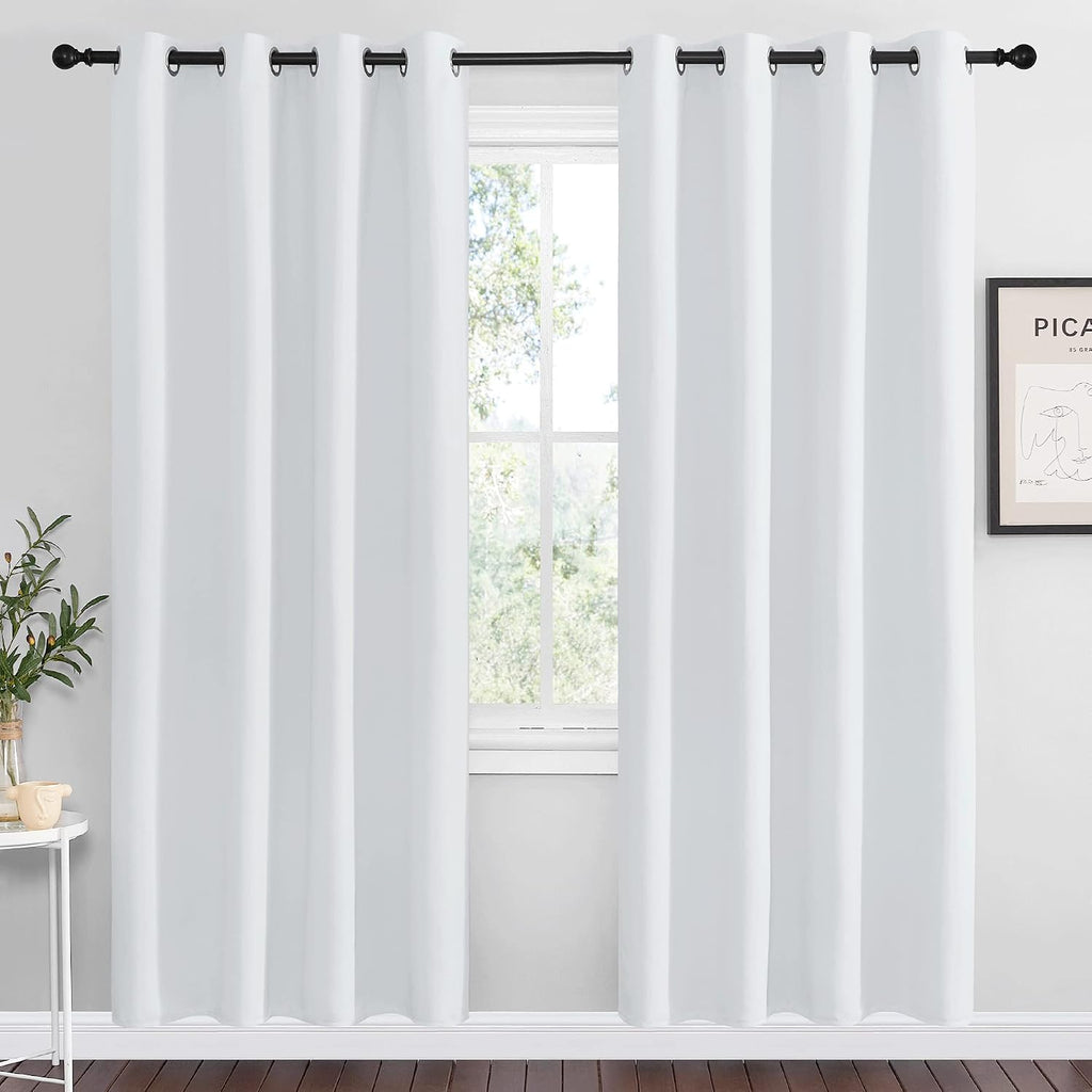 Nicetown Room Darkening Curtains for Living Room - easy maintenance Solid Thermal Insulated Grommet Room Darkening Curtains/Panels/Drapes…
