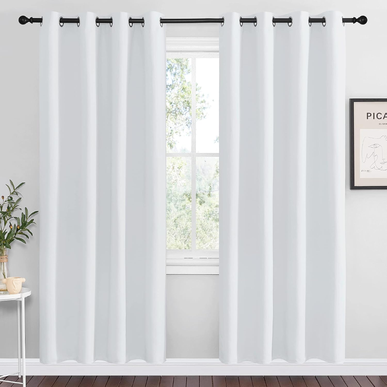 Nicetown Room Darkening Curtains for Living Room - easy maintenance Solid Thermal Insulated Grommet Room Darkening Curtains/Panels/Drapes…