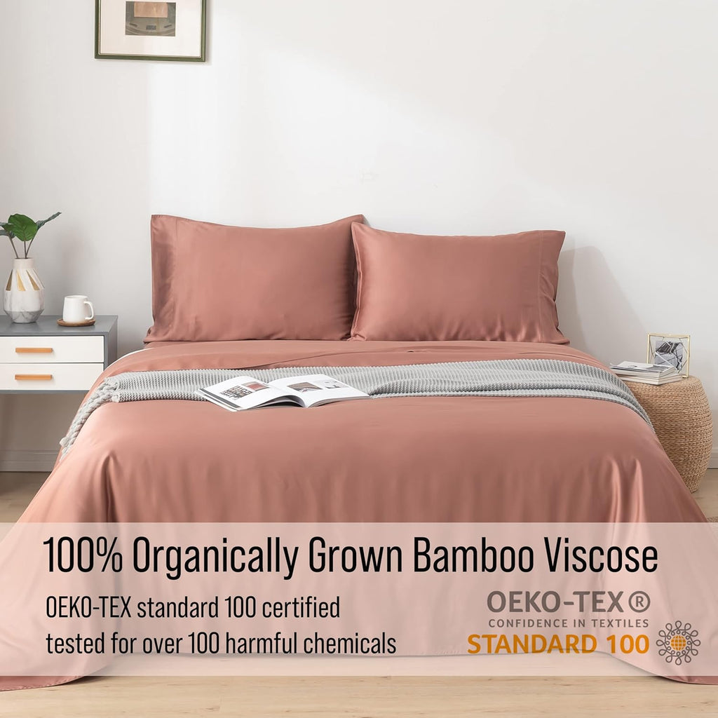 Bella Coterie Luxury Bamboo Viscose King Size Sheet Set | 100% Organically Grown | Ultra Soft | Cooling for Hot Sleepers | 18" Deep…
