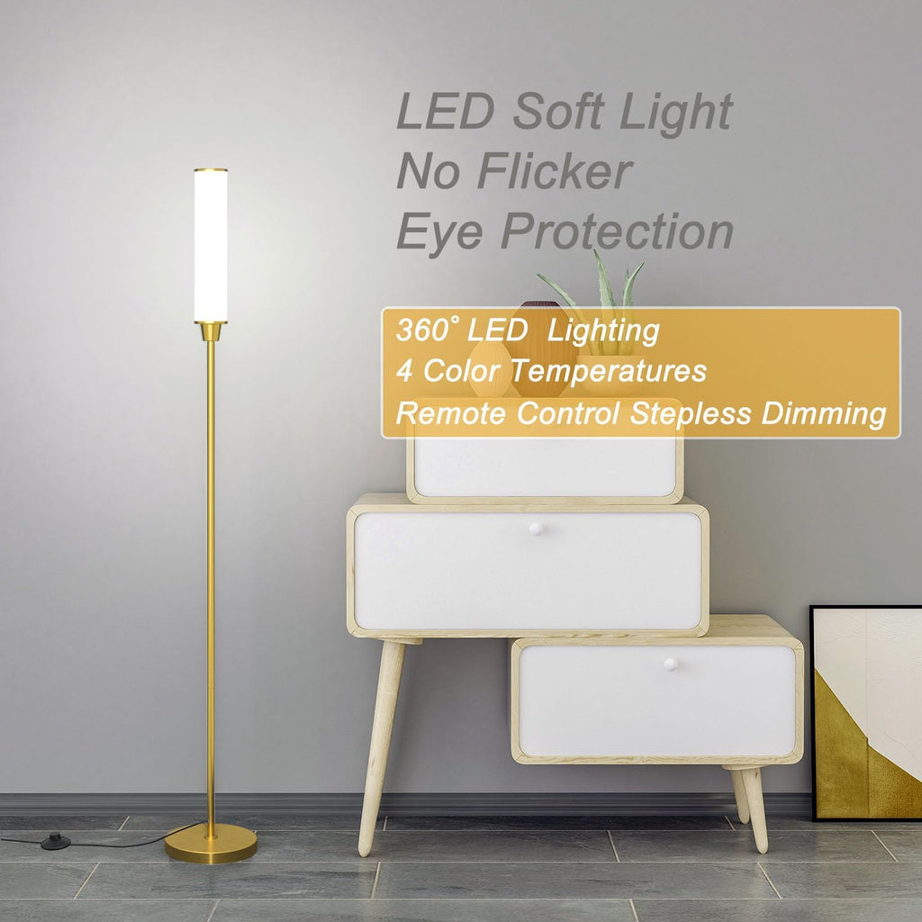 Nukanu Floor Lamp with Remote Control, Bright Floor Lamps for Living Room/Bedroom/Office, Stepless Adjustable 3000K-6000K Colors and…