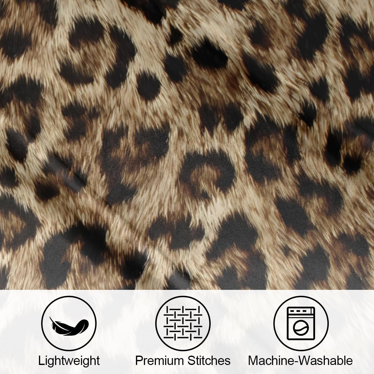 Satin Pillowcase for Hair and Skin, Standard Size Animal Leopard Skin Decorative Pillow Sham with Envelope Closure Pillow Cover for…