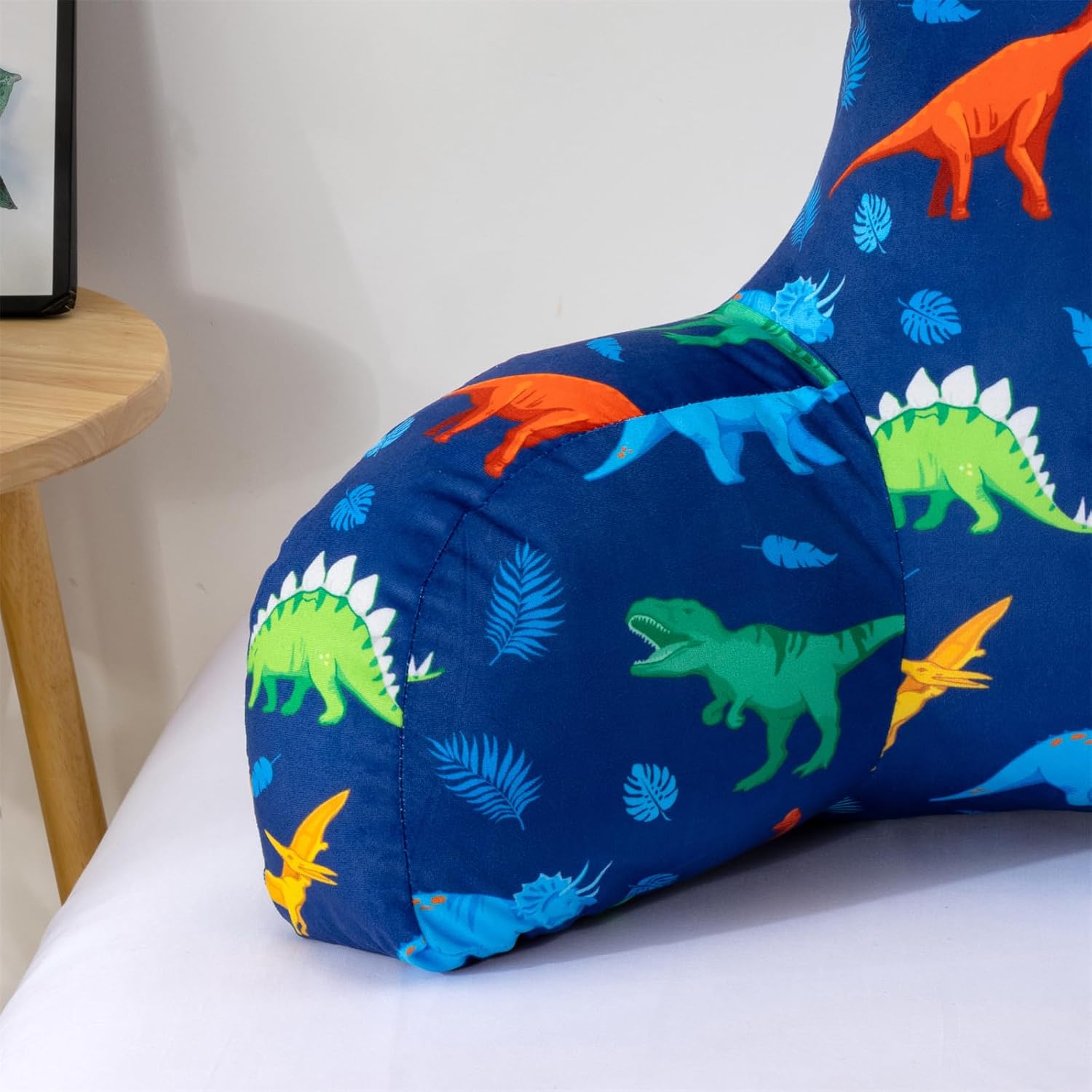 Holawakaka Colorful Dinosaur Plush Reading Pillow for Kids – Backrest Support Pillow with Decorative Pillowcase for Sitting up in Bed, Couc…