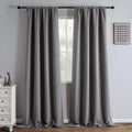 Igemaeve Blackout Curtains 90 Inch Length 2 Panels Set, Black Out Curtains for Bedroom 90 Inch Long, Rod Pocket Energy Saving Room Darkenin…