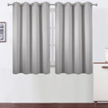 Lemomo Blackout Curtains 52 x 45 inch/Light Grey Curtains Set of 2 Panels/Thermal Insulated Room Darkening Bedroom Curtains 45 inch Grey