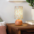 Ziqqeelam Flowers Cute Small Table Lamp, Boho Floral Table Lamps for Bedroom, Bedside Small Table Lamp for Small Space, Farmhouse Mini…